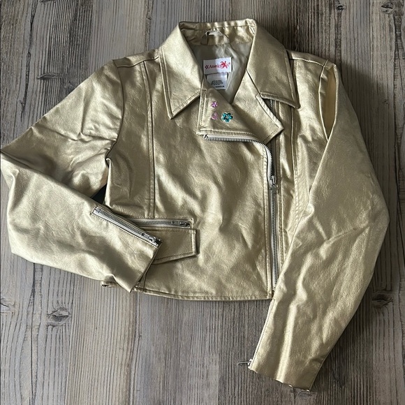 Gold Moto Jacket for Girls- American Girl - Picture 3 of 8
